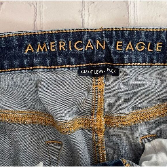 American Eagle Men's 32x30 Next Level Flex Slim Fit Jeans Dark Wash Skinny - Picture 4 of 5